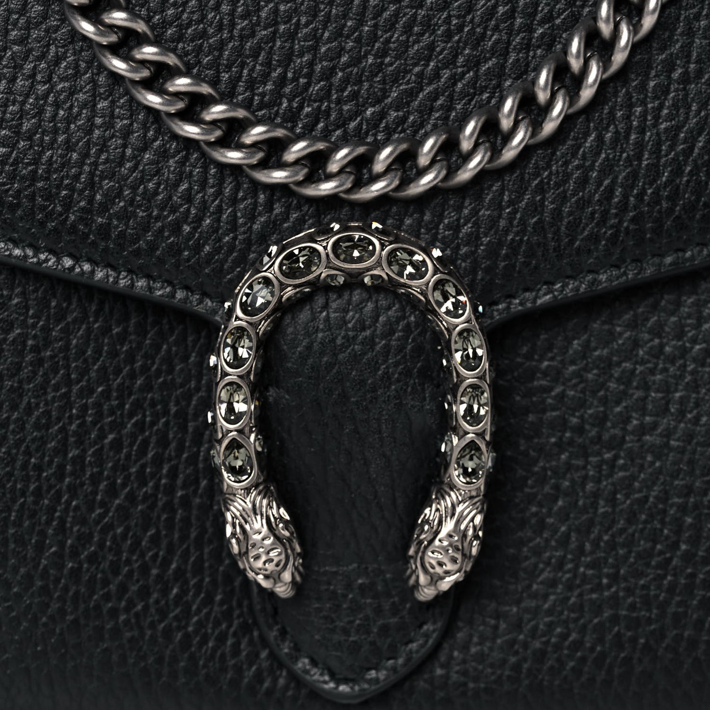 Calfskin Mini Dionysus Chain Wallet Black