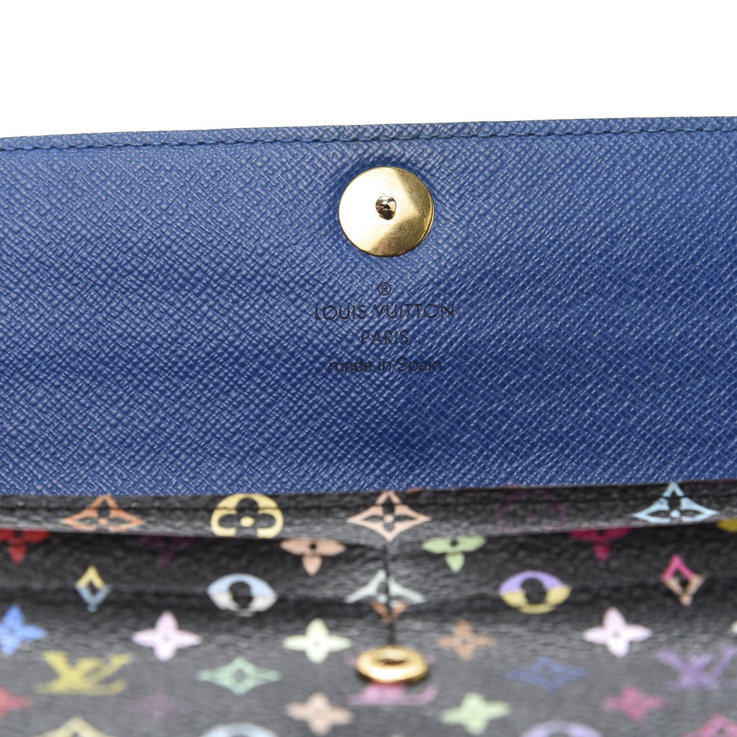 Monogram Multicolor Sarah Wallet Black Bleuet