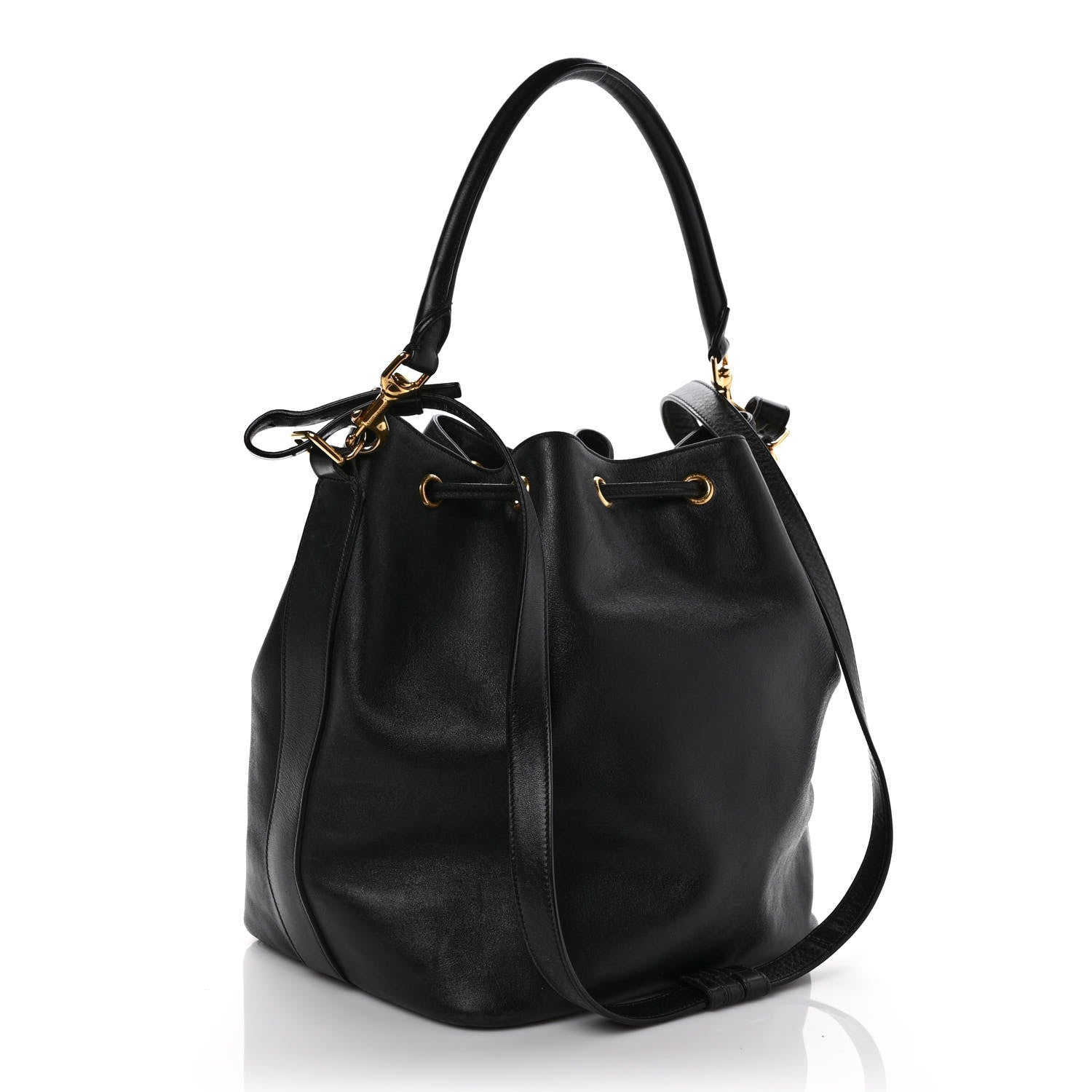 Saint Laurent Calfskin Large Emmanuelle Bucket Bag Black 3 of 17