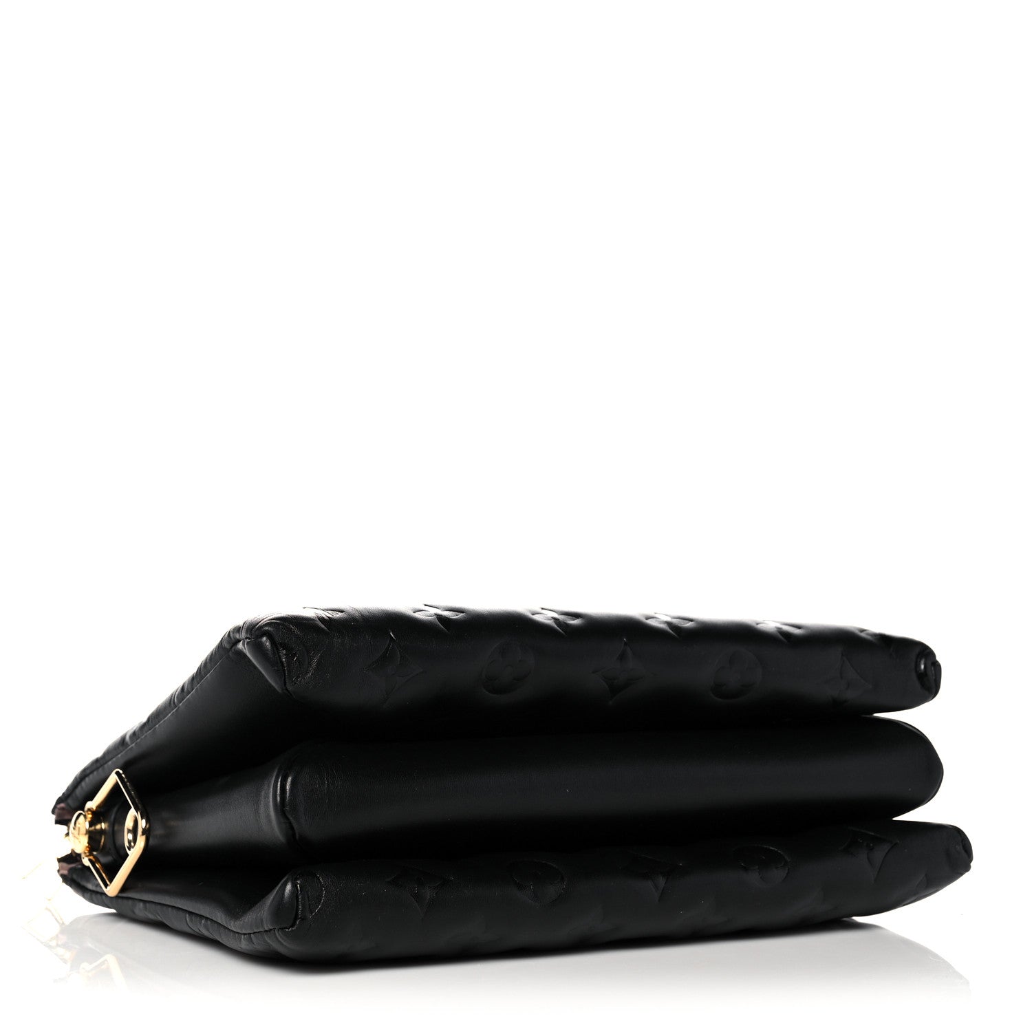 Louis Vuitton Lambskin Embossed Monogram Coussin PM Black 4 of 10