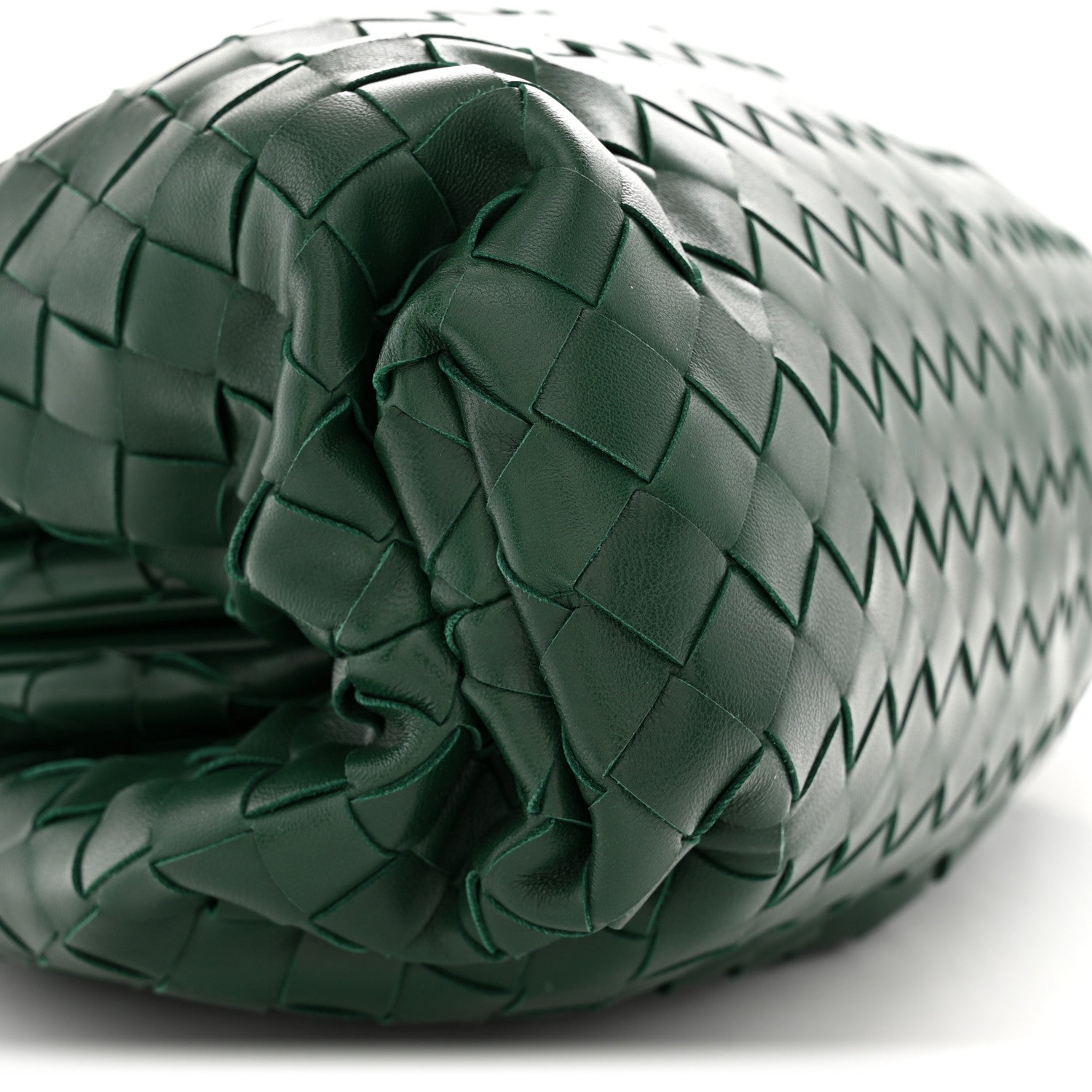 Bottega Veneta Nappa Maxi Intrecciato The Pouch Oversized Clutch Raintree 9 of 10