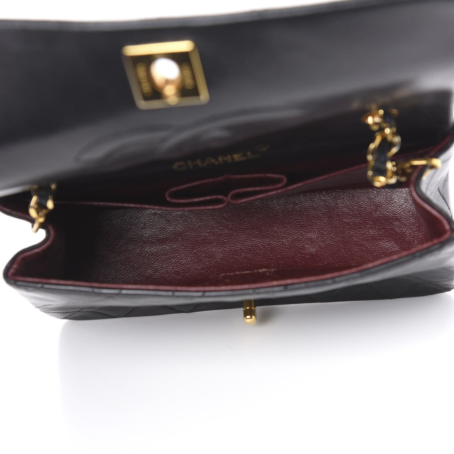 Lambskin Quilted Mini Flap Black