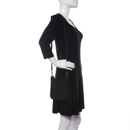 Hermes Taurillon Clemence Evelyne TPM Black 2 of 11