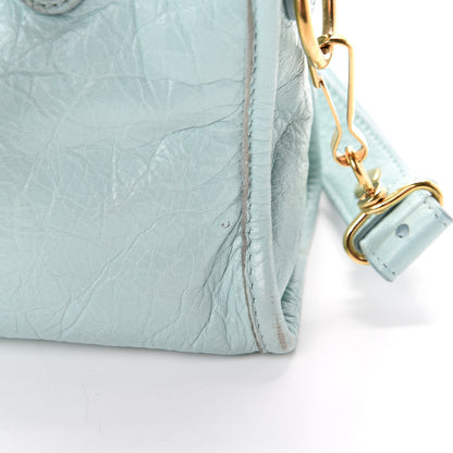 Balenciaga Agneau Classic Gold Hardware Mini City Bleu Maldives 12 of 15