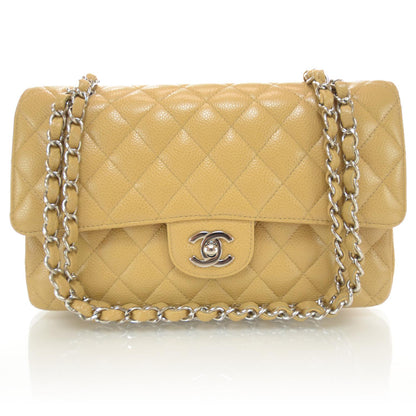 Chanel Caviar Quilted Medium Double Flap Beige 1 of 10