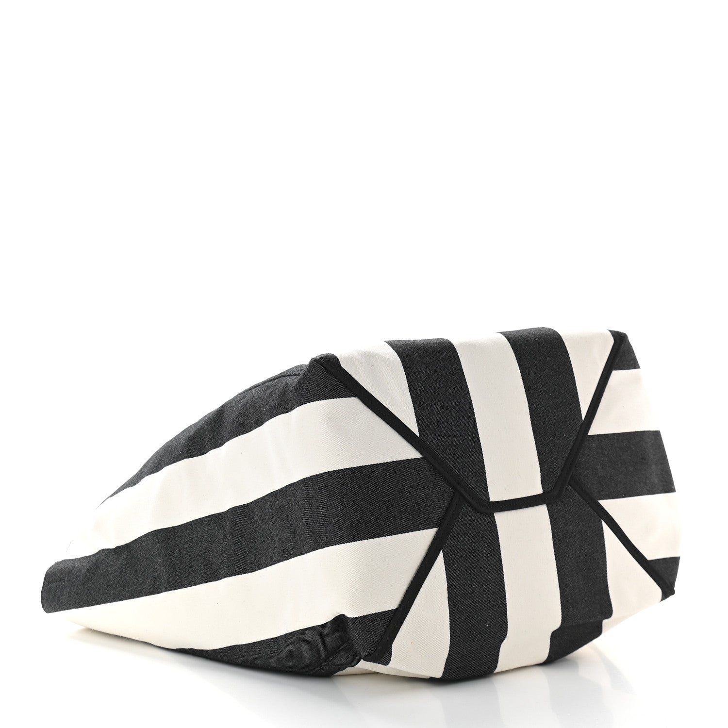 Celine Canvas Striped Large Phantom Cabas Black White 4 of 8