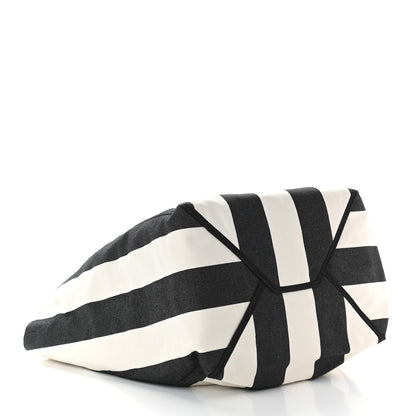 Celine Canvas Striped Large Phantom Cabas Black White 4 of 8