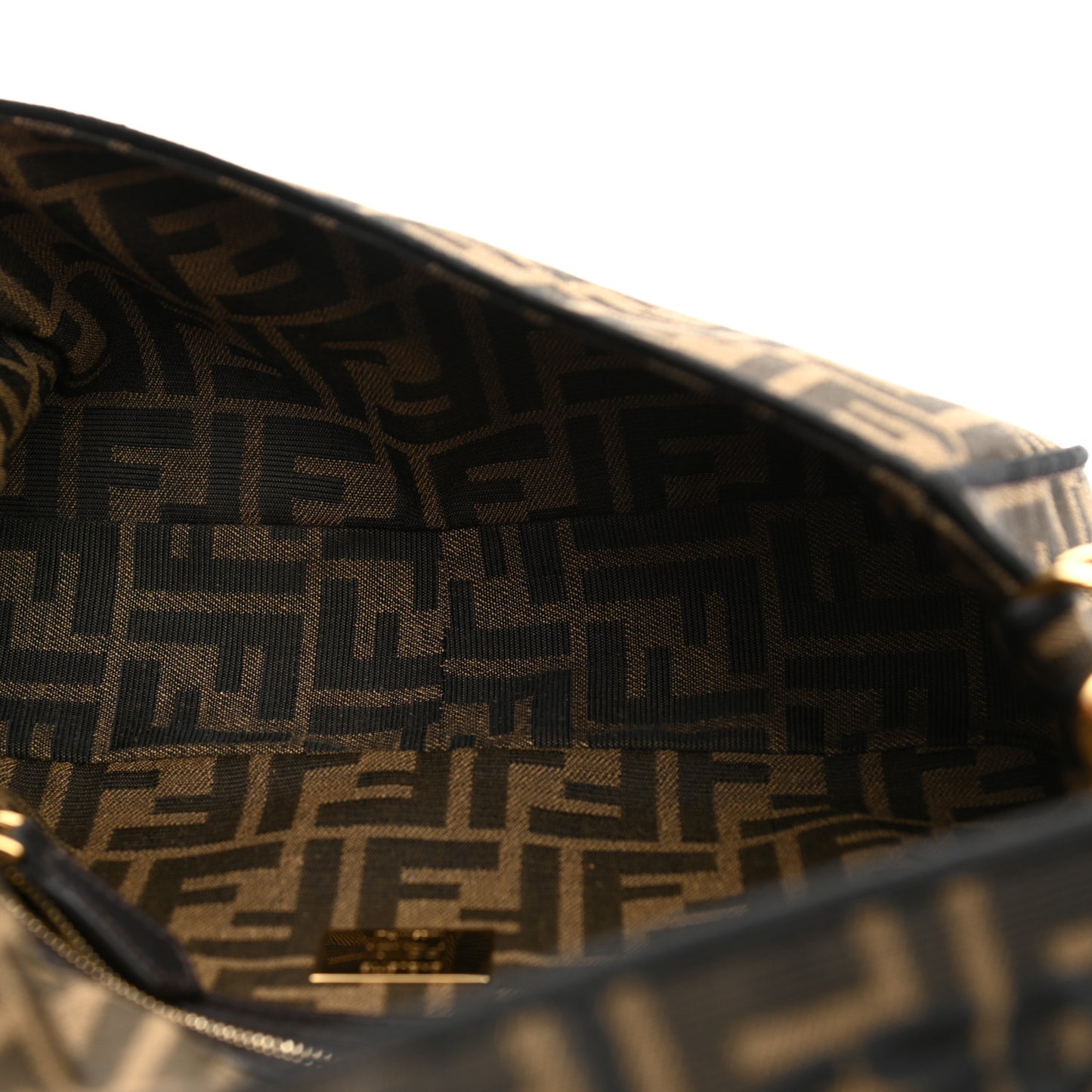 Fabric Jacquard FF 1974 Medium Baguette Tobacco Moro Black