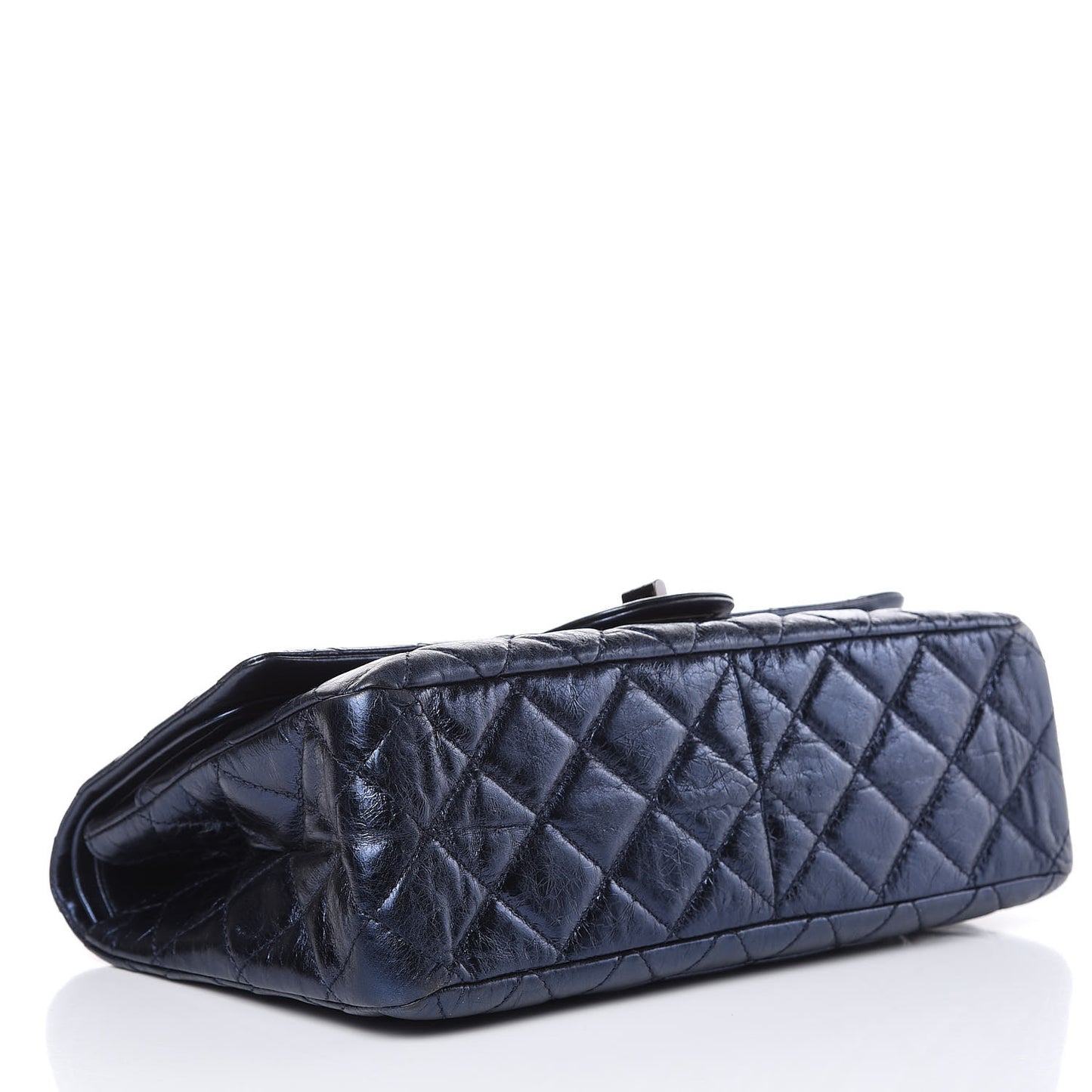 Metallic Aged Calfskin Quilted 2.55 Reissue 227 Flap Blue