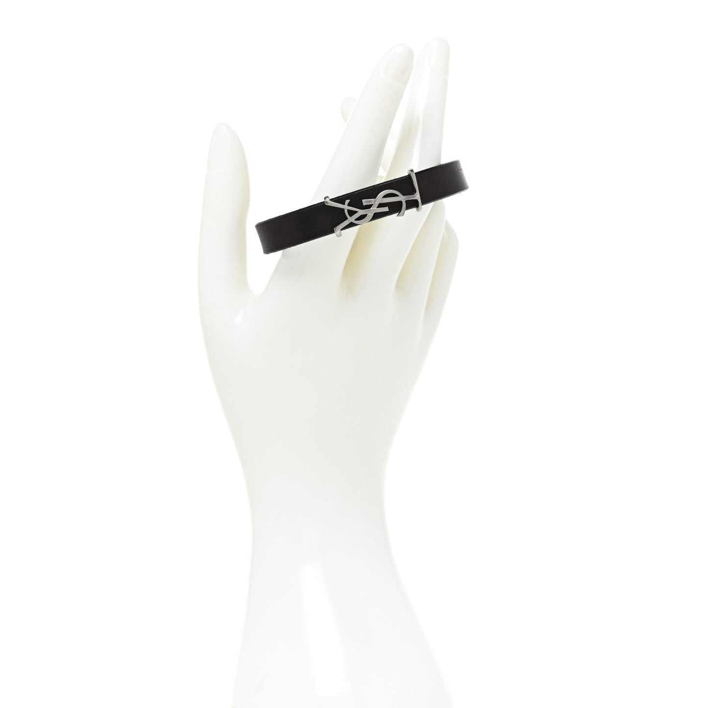 Calfskin Monogram Bracelet M Black