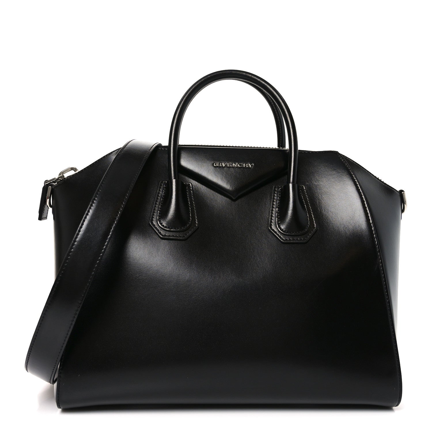 Givenchy Shiny Lord Calfskin Medium Antigona Black 1 of 10