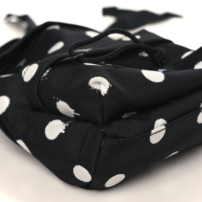 Balenciaga Recycled Casual Nylon Spray Polka Dots Mini Explorer Crossbody Backpack Black White 7 of 8