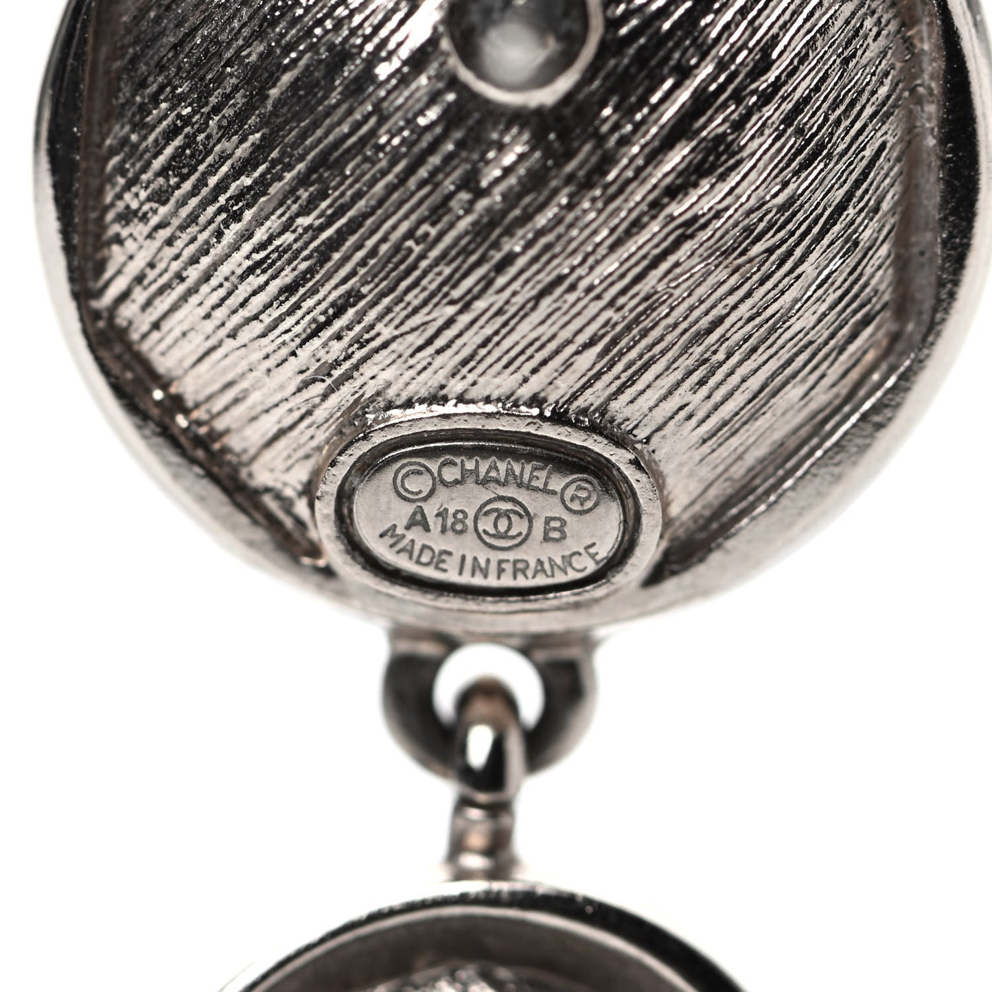 Resin CC Drop Earrings Light Gold Black