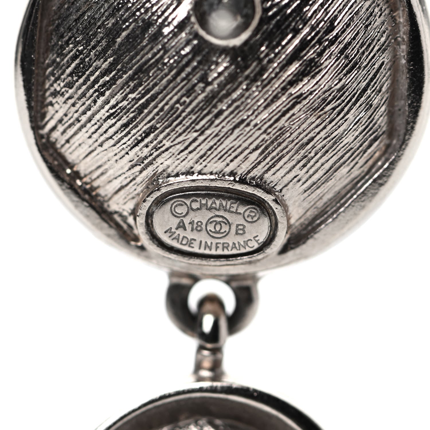 Chanel Resin CC Drop Earrings Light Gold Black 4 of 4