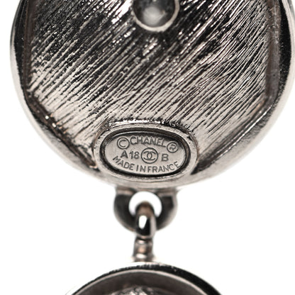 Chanel Resin CC Drop Earrings Light Gold Black 4 of 4