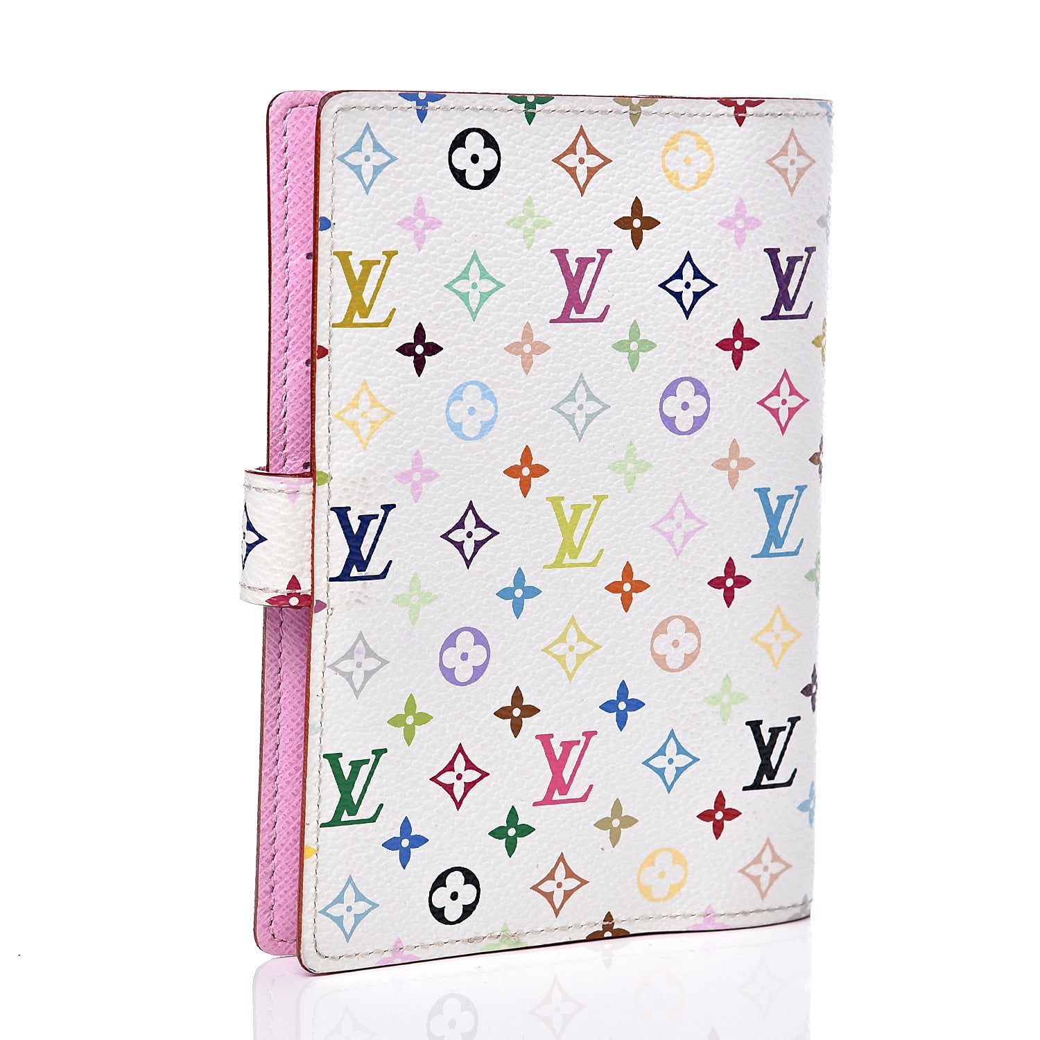 Louis Vuitton Monogram Multicolor Small Ring Agenda Cover White Litchi 2 of 7