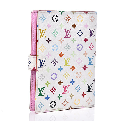 Louis Vuitton Monogram Multicolor Small Ring Agenda Cover White Litchi 2 of 7