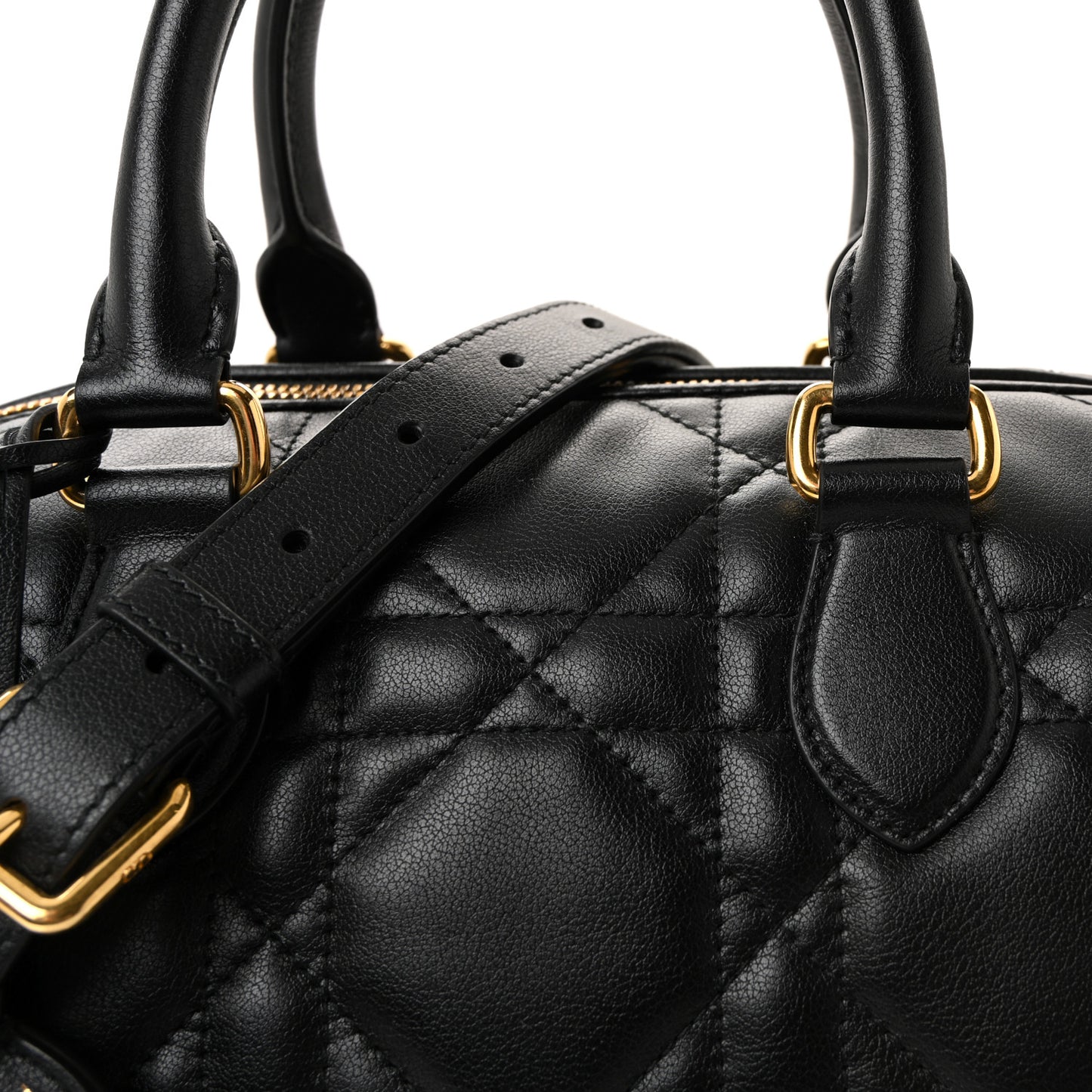 Calfskin Macrocannage Groove 25 Bag Black