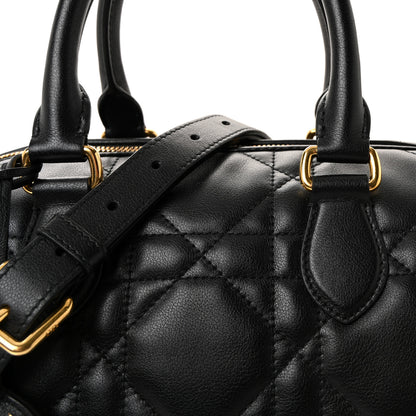 Christian Dior Calfskin Macrocannage Groove 25 Bag Black 8 of 10