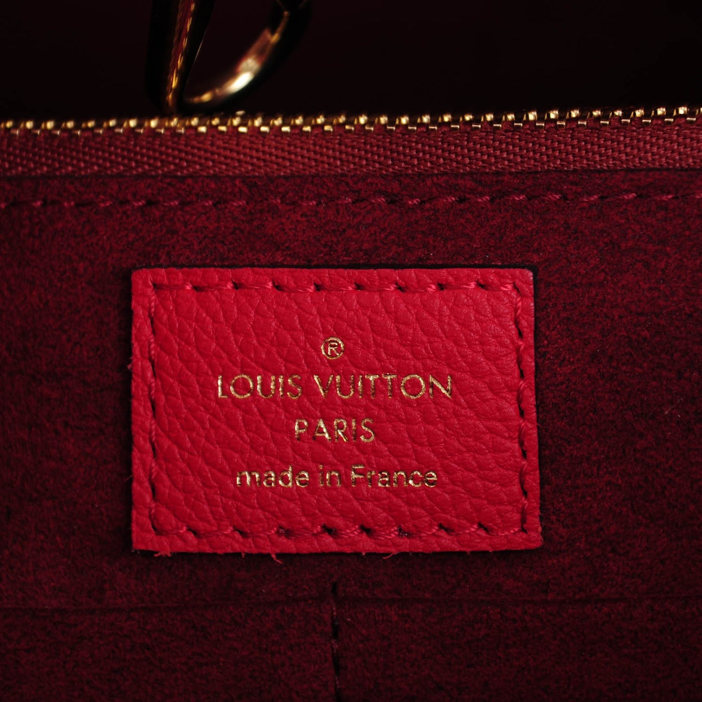 Calfskin Monogram Kimono Tote Cherry
