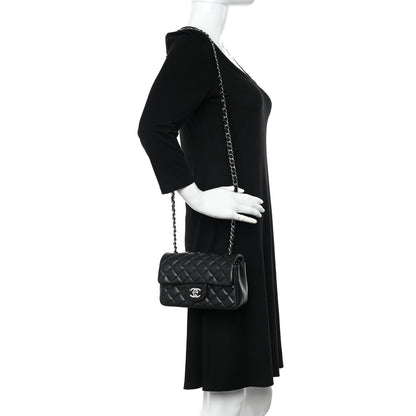 Chanel Lambskin Quilted Mini Rectangular Flap Black 2 of 13