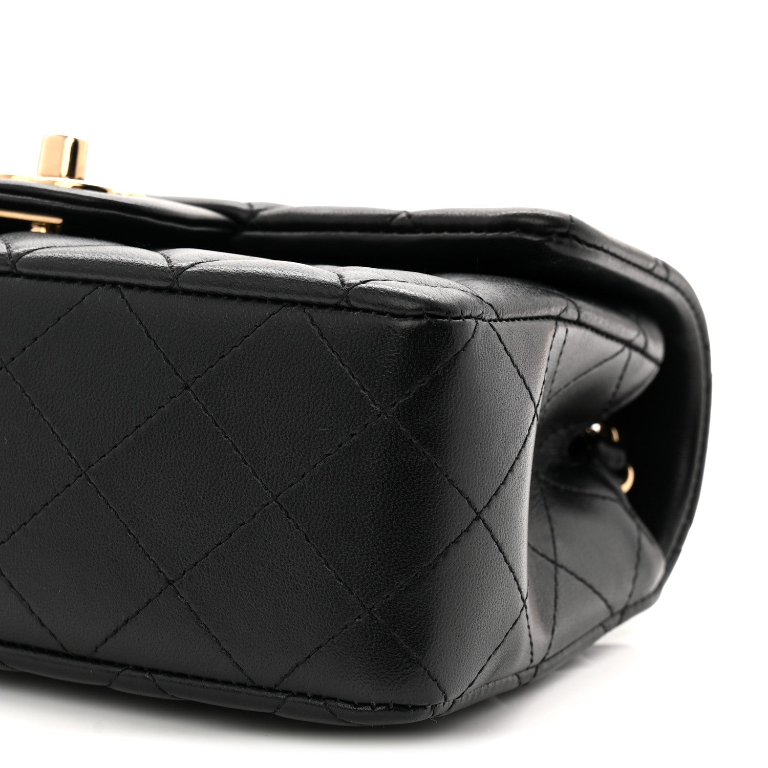 Chanel Lambskin Quilted Mini Rectangular Flap Black 10 of 11