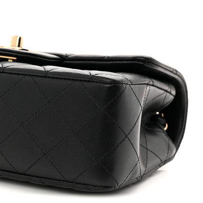 Chanel Lambskin Quilted Mini Rectangular Flap Black 10 of 11