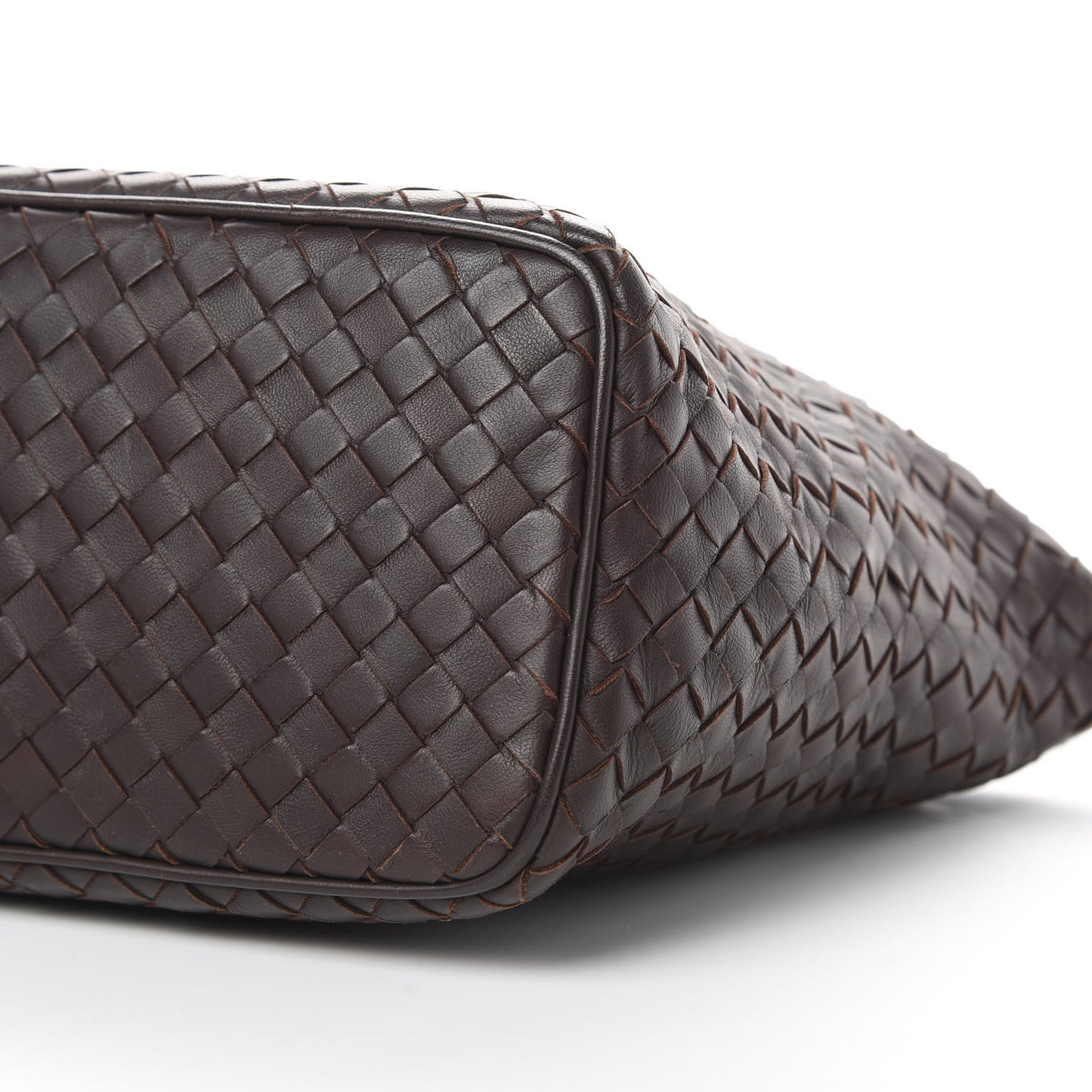 Nappa Intrecciato Small Shoulder Bag Ebano