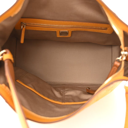 MCM Calfskin Ottomar Monogram Medium Klara Hobo Golden Mango 5 of 9