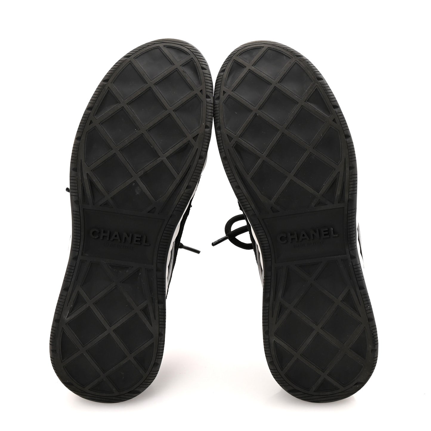 Suede Calfskin Nylon Grosgrain CC Sneakers 38.5 Black