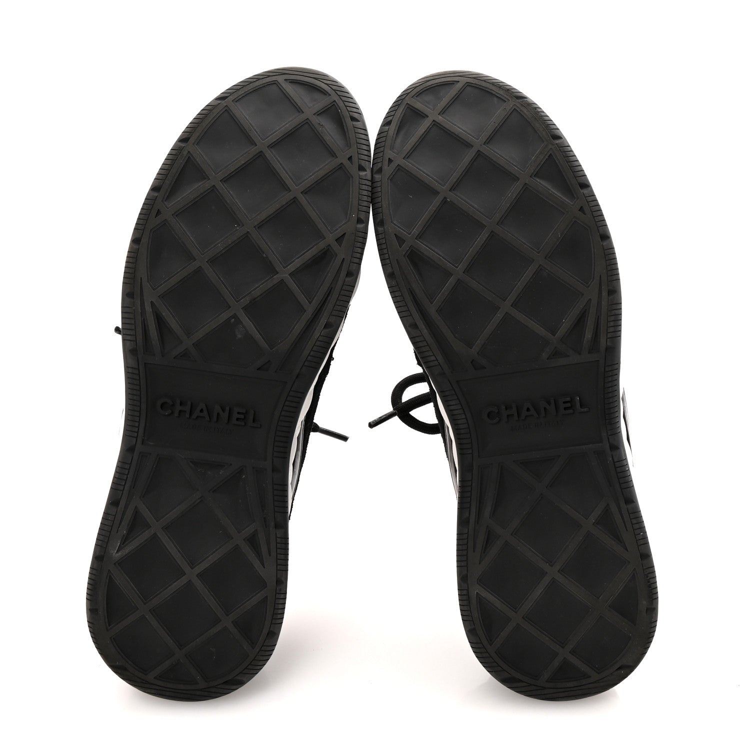 Chanel Suede Calfskin Nylon Grosgrain CC Sneakers 38.5 Black 6 of 11
