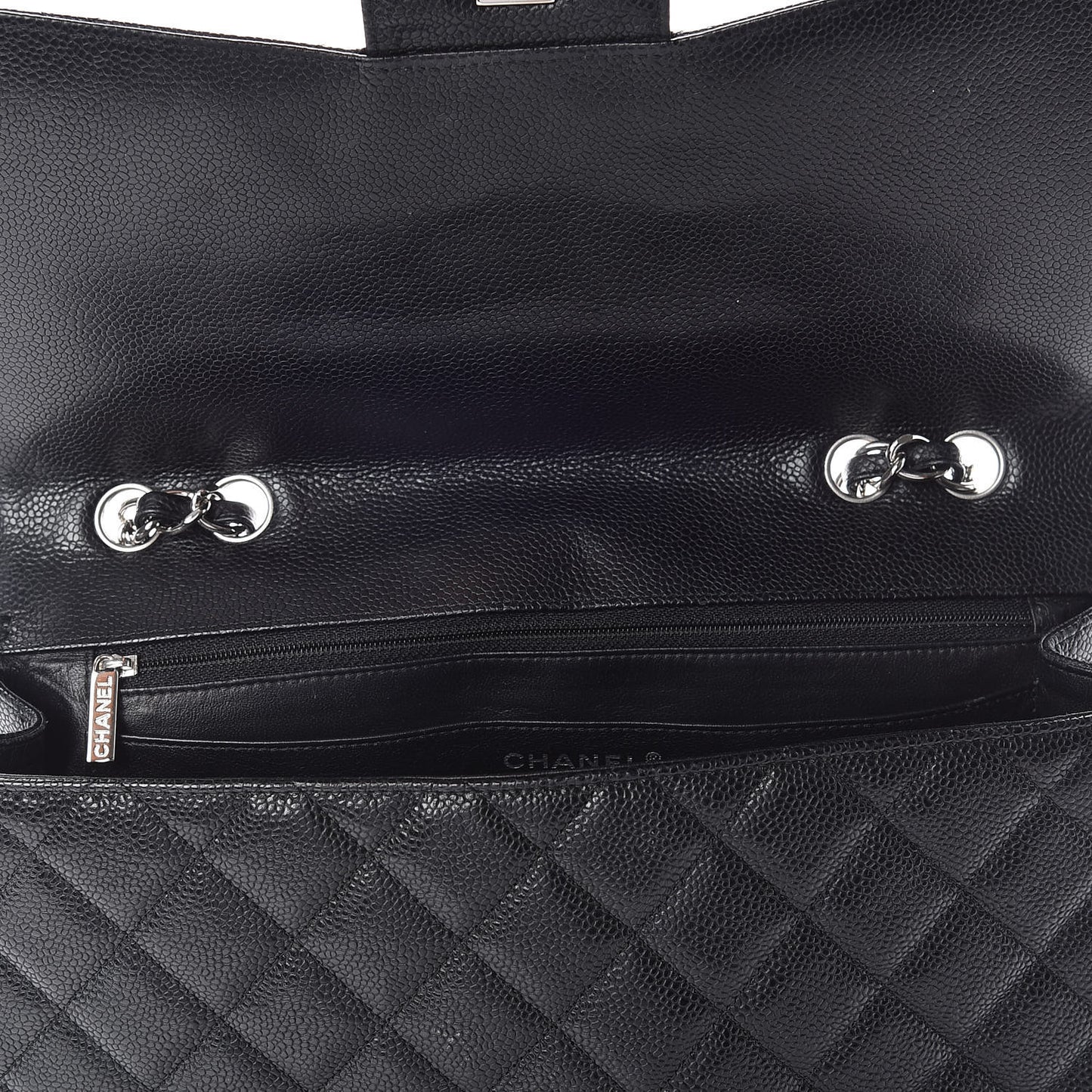 Caviar Quilted Jumbo Single Flap Black