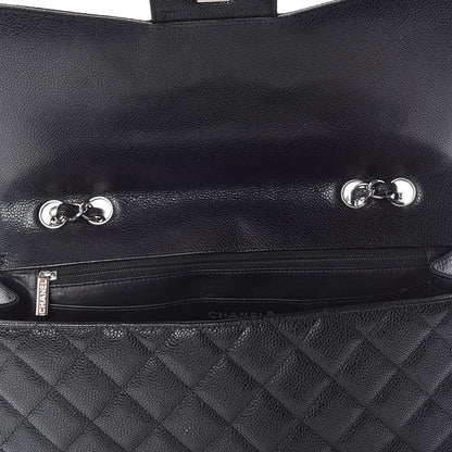 Chanel Caviar Quilted Jumbo Single Flap Black 13 of 23