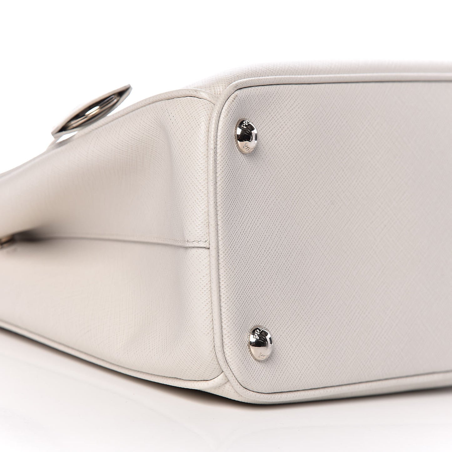 Saffiano Lux Small Double Zip Tote Talco