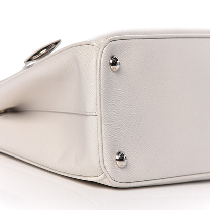 Prada Saffiano Lux Small Double Zip Tote Talco 9 of 10