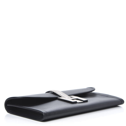Hermes Swift Lizard Jige Elan Touch 29 Clutch Black Ombre 4 of 11