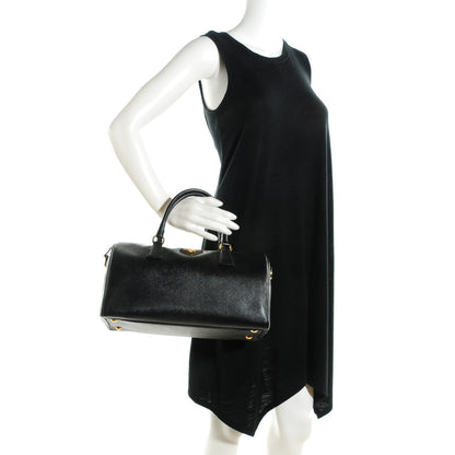 Prada Saffiano Lux Bowler Black 2 of 8