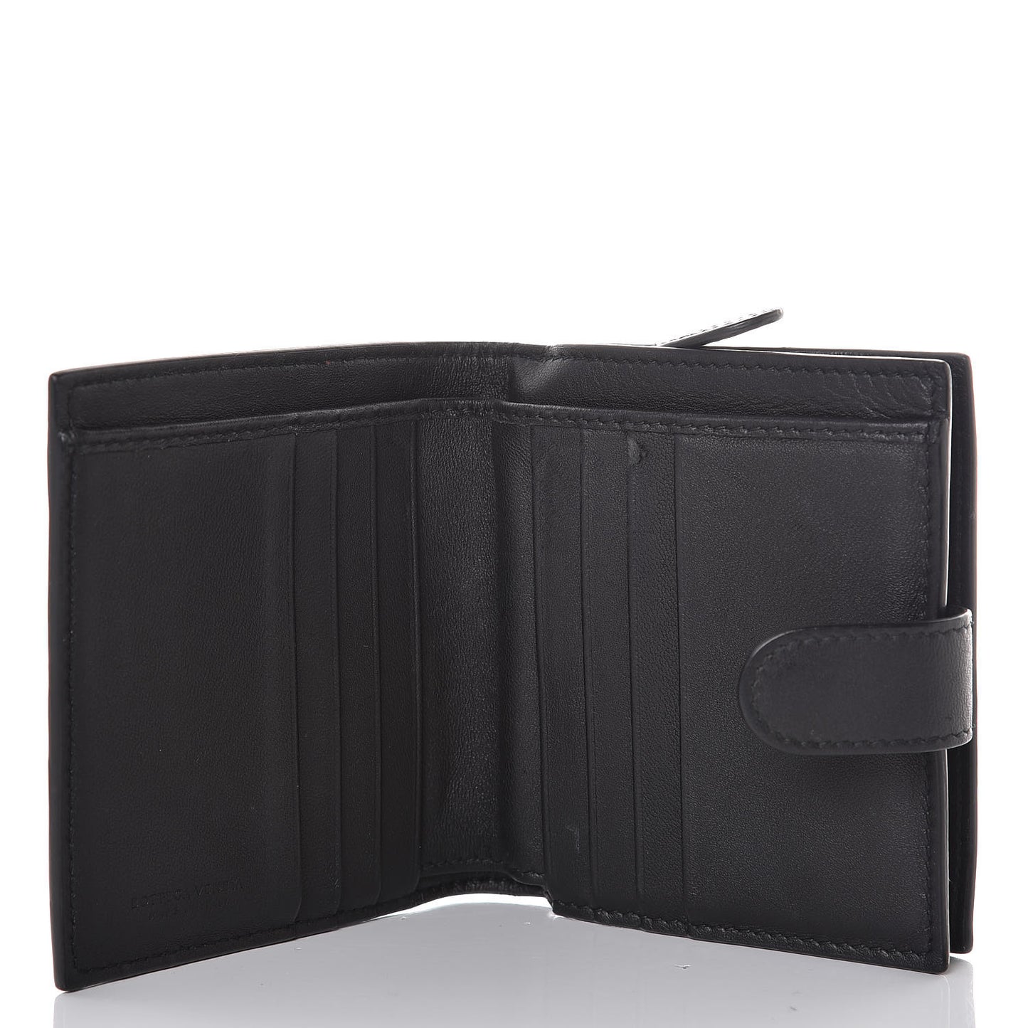Nappa Ayers Intrecciato Mini Wallet Black