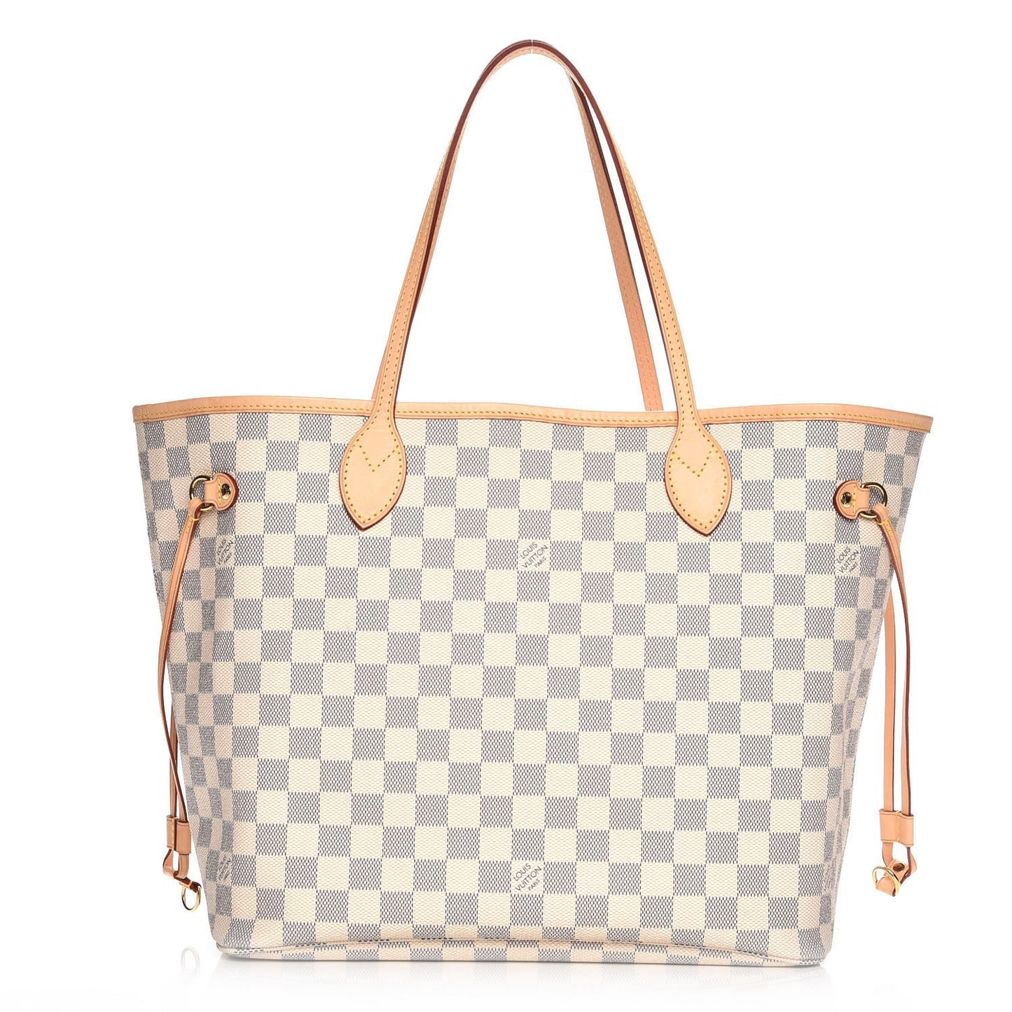 Damier Azur Neo Neverfull MM Rose Ballerine