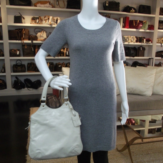 Patent Tribute Tote Ivory