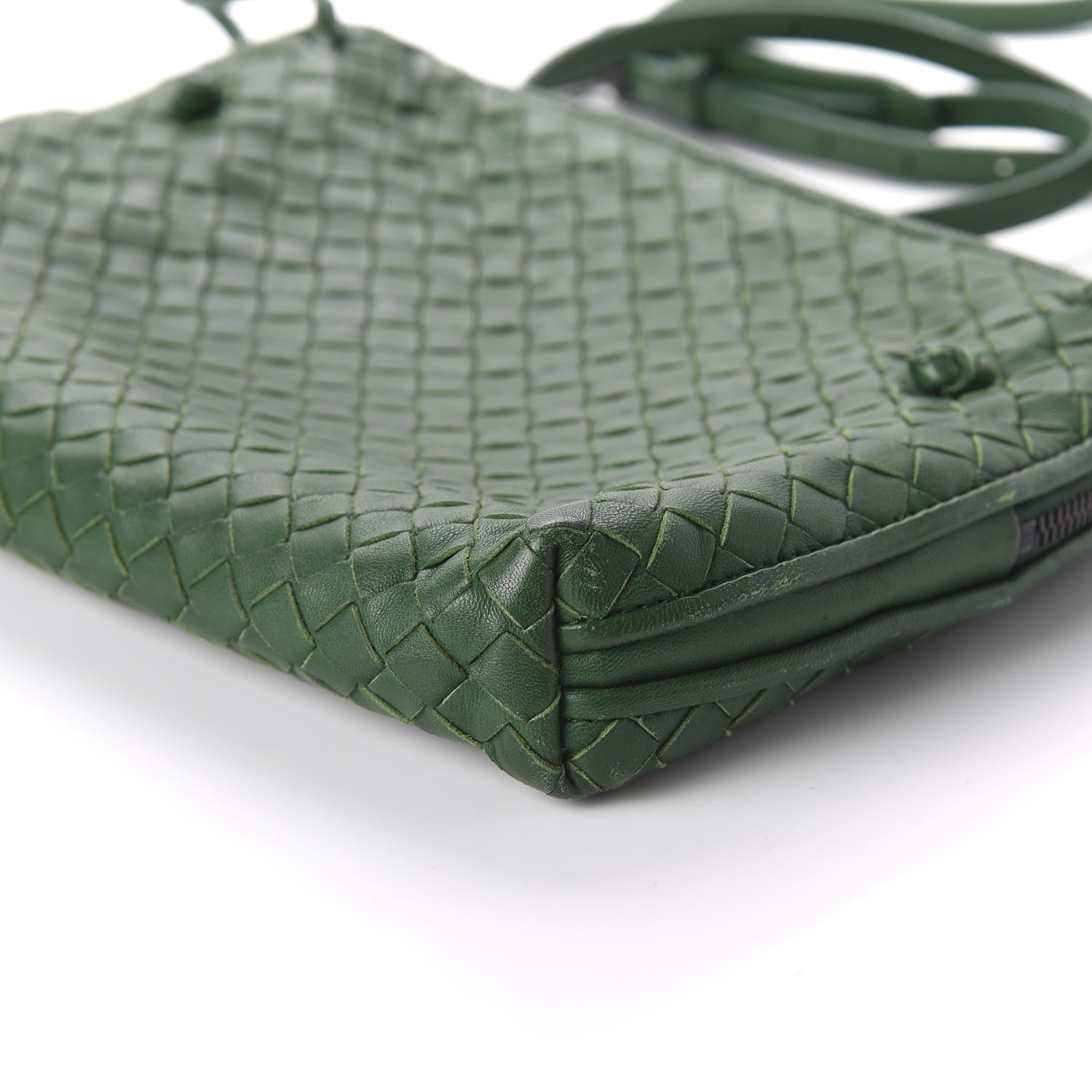 Bottega Veneta Nappa Intrecciato Nodini Crossbody Messenger Green 7 of 9