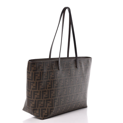 Fendi Zucca Spalmati Medium Roll Tote Tobacco Moro 4 of 15