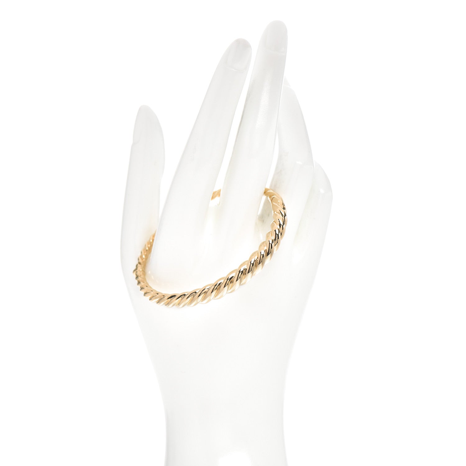 David Yurman 18K Yellow Gold 6mm Pure Form Cable Bracelet 2 of 4