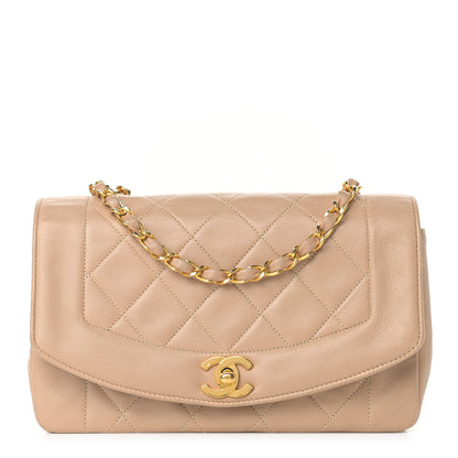 Chanel Lambskin Quilted Small Single Flap Beige 1 of 13