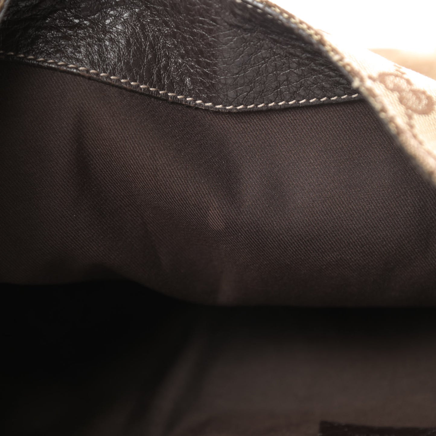 Monogram Large New Ladies Web Hobo Dark Brown