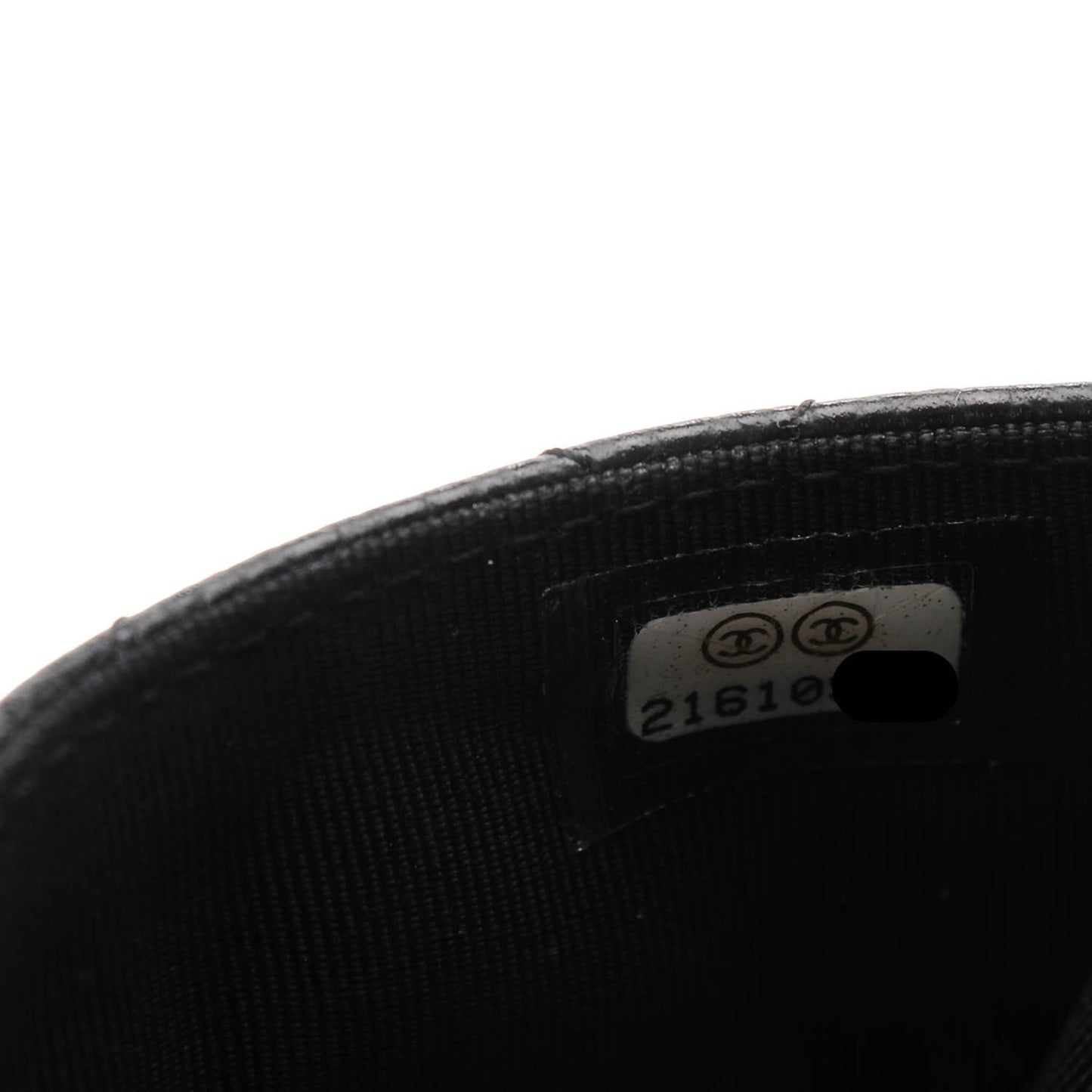 Caviar Quilted Card Holder Black