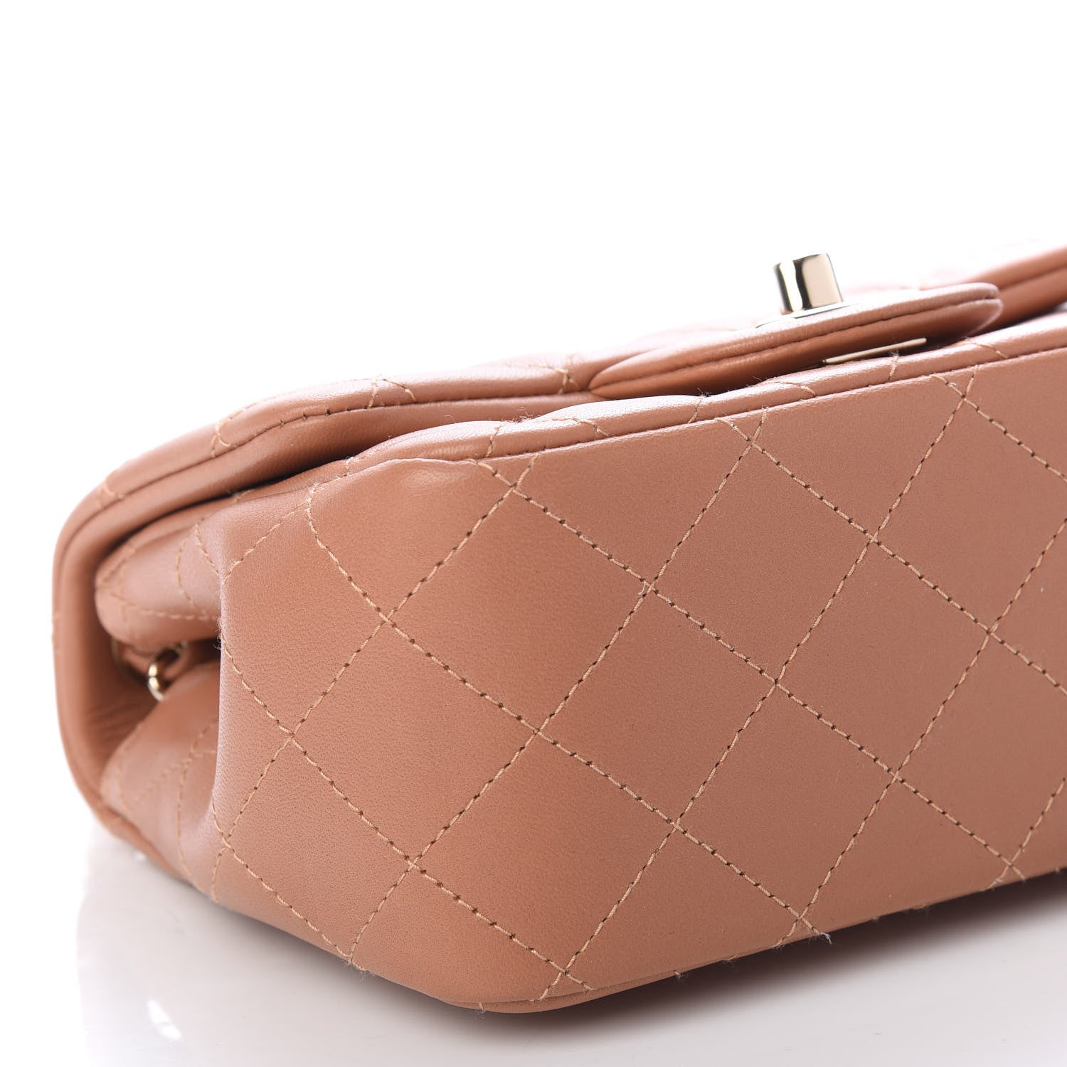 Chanel Lambskin Quilted Mini Square Flap Brown 8 of 10