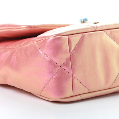 Chanel Iridescent Calfskin Quilted Medium 19 Flap Pink 9 of 10