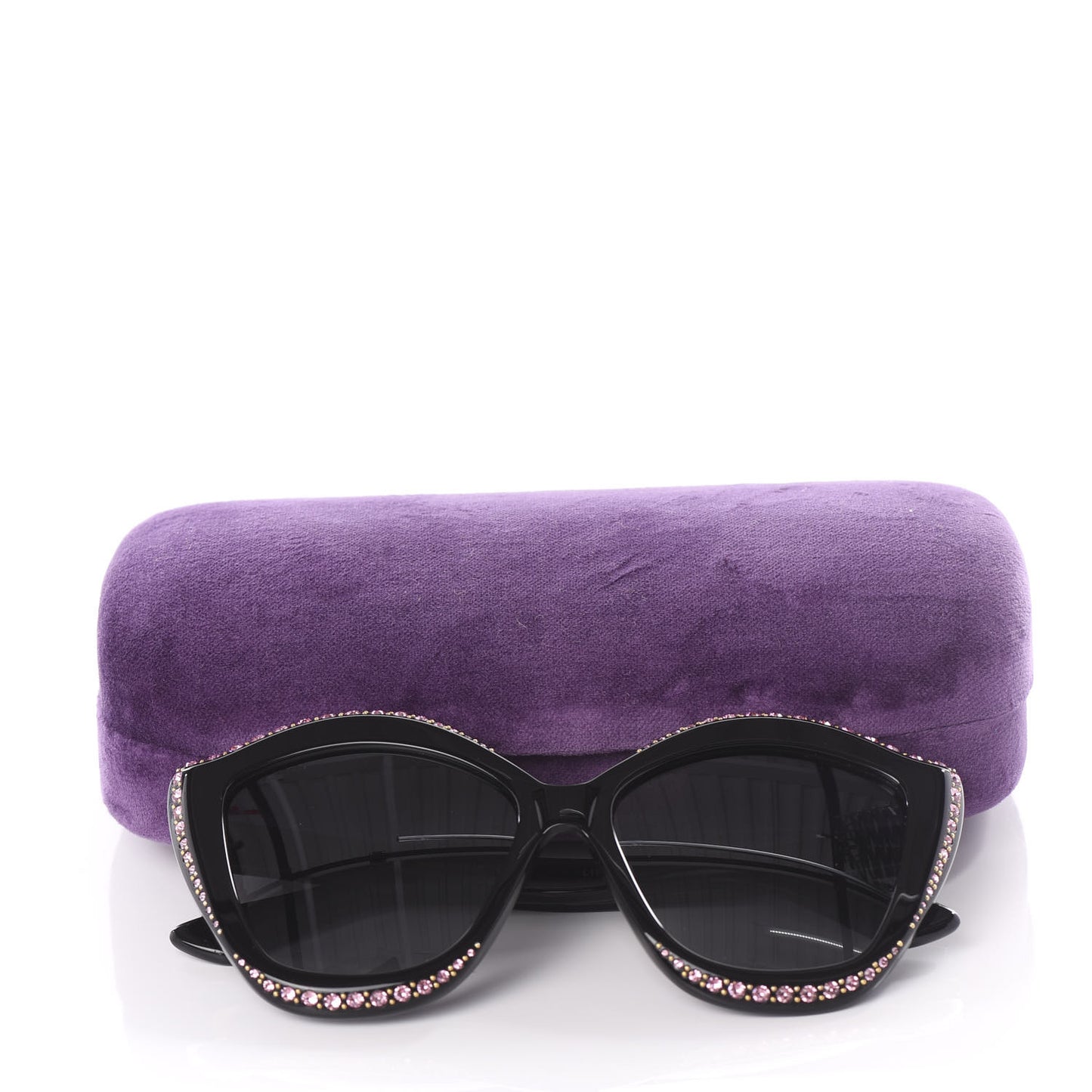 Crystal Cat Eye GG0118S Sunglasses Black