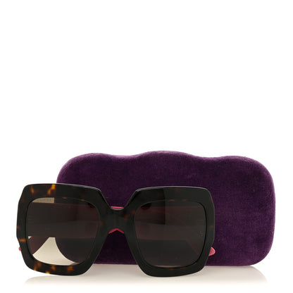 Gucci Square Frame GG0102S Sunglasses Glitter Pink Multi 8 of 8